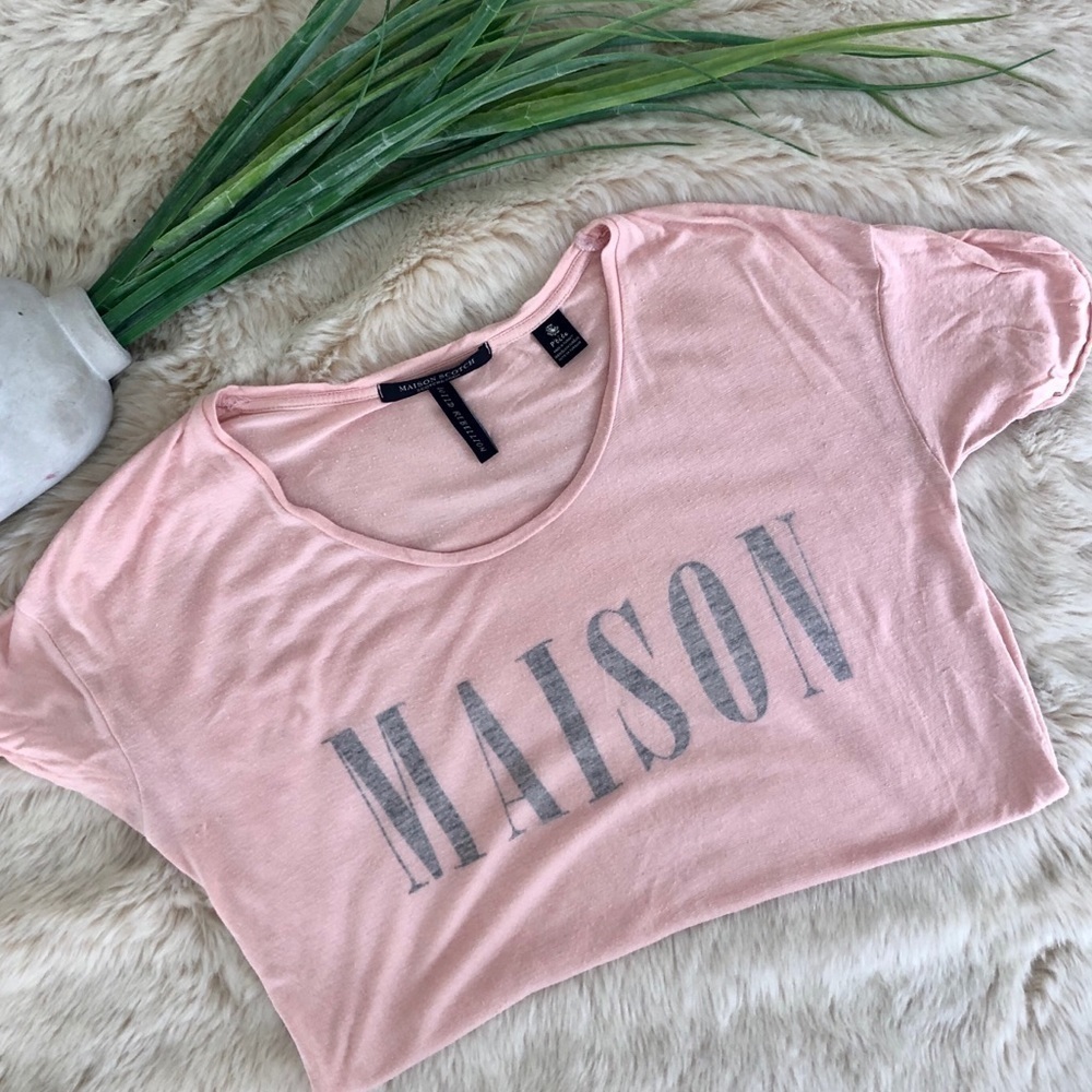 SCOTCH AND SODA PINK GRAPHIC TEE XS